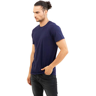 Chic Men Classic Blue Round Neck T-Shirt: Comfortable and Stylish 2025 at ShopCircuit | ONDC