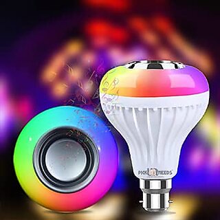                       Wox Needs Wireless Bluetooth LED Music Bulb Colourful Lamp Built-in Audio Speaker Music Player With Remote Control                                              