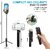 Tecsox R1s Bluetooth Selfie Sticks with Remote and Selfie Light, 3-in-1 Multifunctional Selfie Stick Tripod Stand Compatible with iPhone/OnePlus/Samsung/Realme & All Smartphones/Go Pro (Black)