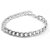 Shiv Jagdamba 10Mm Widthcurban Curb Link Chain Silver Stainless Steel Bracelet For Men And Women