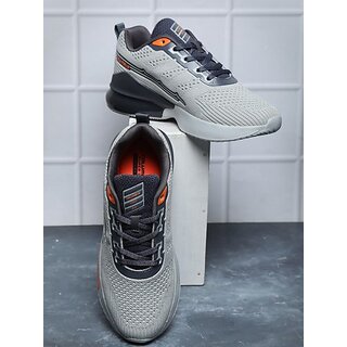Columbus ESCORT Sports Shoes for Men s Running Walking Gym Comfort Grey Orange Running Shoes For Men Grey