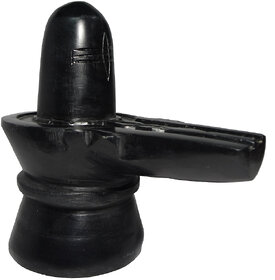 Avinash Handicrafts Black Marble Shiva Linga Idol 12.5 cm