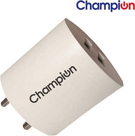 CHAMPION 0.6 A Multiport Mobile Charger with Detachable Cable (White)