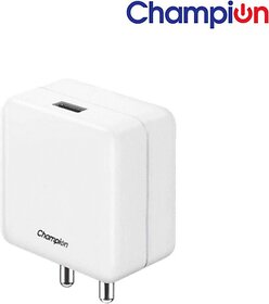 CHAMPION SuperVOOC 0.8 A Mobile Charger with Detachable Cable (White)