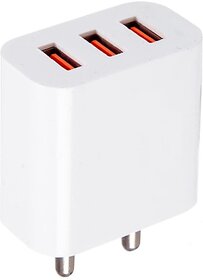 CHAMPION 3 A Multiport Mobile Charger with Detachable Cable (White)