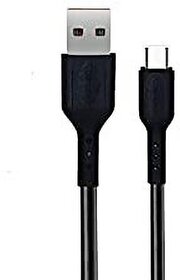 CHAMPION Micro USB Cable 1 m PVC Fast Charging Data Cable 3Amp Black (Compatible with Mobile Charging & Data Transfer, Black, One Cable)