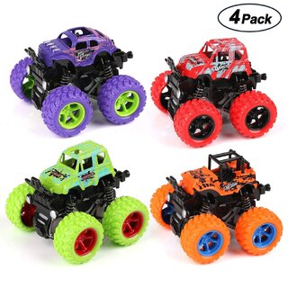                       Monster Truck Cars, Free Wheel  Toy Trucks Friction Powered Cars 4 Wheel Drive Vehicles for Toddlers Children                                              