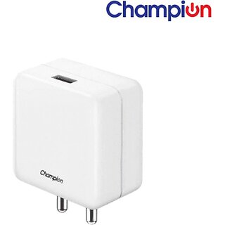 CHAMPION SuperVOOC 0.8 A Mobile Charger with Detachable Cable (White)