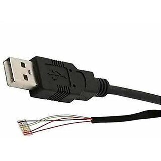 CHAMPION Micro USB Cable 1 m Champ502 (Compatible with Morpho Safran Cable Fingerprint Scanner Biomet, Black, One Cable)