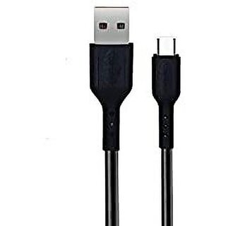 CHAMPION Micro USB Cable 1 m PVC Fast Charging Data Cable 3Amp Black (Compatible with Mobile Charging & Data Transfer, Black, One Cable)