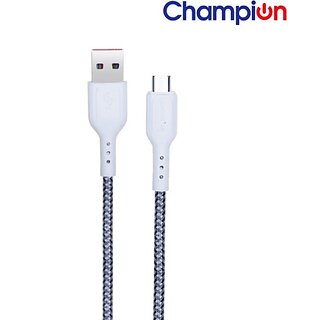                       CHAMPION Micro USB Cable 1 m Champ505 (Compatible with Micro USB 2.4amp, Grey, One Cable)                                              