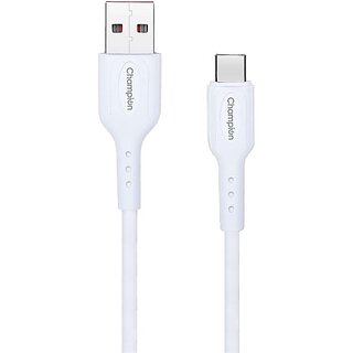                       CHAMPION USB Type C Cable 1 m TYPE C (Compatible with XioamiRedmi Note 9 Compatible with USB Cable, White)                                              