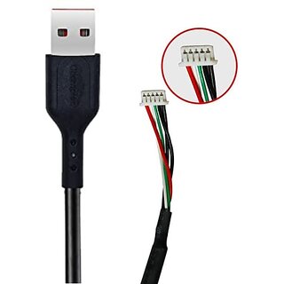                       CHAMPION Micro USB Cable 1 m Mantra Cable for Fingerprint Scanner Biometric (Compatible with Fingerprint Scanner, Black, One Cable)                                              