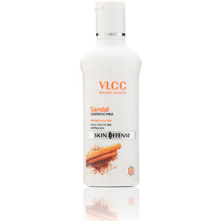 VLCC Sandal Cleansing Milk - 100 ml -Deep Cleanses,Soothes Skin  Even Skin Tone