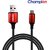 CHAMPION USB Type C Cable 1 m Champ514 (Compatible with Mobile Phone, Black&Red, One Cable)