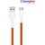 CHAMPION USB Type C Cable 1 m Champ517 (Compatible with Mobile Phone, White&Orange, One Cable)