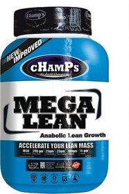 CHAMPS NUTRITION Mega Lean 4 lbs (1.8 KG) Lean mass gainer added with creatine,glutamine,fibre Weight Gainers/Mass Gainers (1.8 kg, Chocolate)
