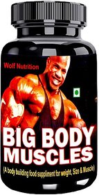 wolf nutrition BIG BODY MUSCLES 60 caps Weight Gainers/Mass Gainers (60 Capsules, UNFLAVOURED)
