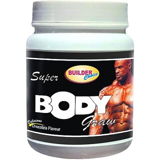                      builder choice Super Body Grow 500gm Weight Gainers/Mass Gainers (500 g, Chocolate)                                              