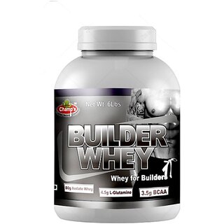                       CHAMPS NUTRITION BUILDER WHEY Whey Protein (2.7 kg, CHOCOLATE)                                              