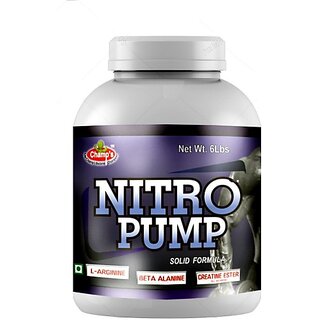                       CHAMPS NUTRITION Nitro Pump 6lbs Weight Gainers/Mass Gainers (2.722 kg, CHOCOLATE)                                              