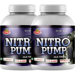                       CHAMPS NUTRITION NITRO PUMP6 KG COMBO PACK (3KG+3KG) MUSCLES GAINER / MASS GAINER Weight Gainers/Mass Gainers (6 kg, CHOCOLATE)                                              