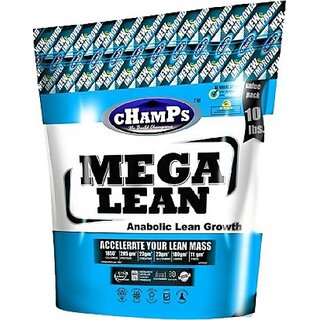                       CHAMPS NUTRITION CHAMPS MEGA LEAN Weight Gainers/Mass Gainers (4.5 kg, COOKIES & CREAM)                                              