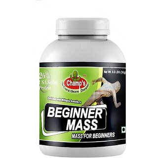                       CHAMPS NUTRITION CHAMPS BEGINNER MASS Weight Gainers/Mass Gainers (3000 g, AMERICAN ICE CREAM)                                              