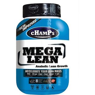                       CHAMPS NUTRITION Mega Lean 4 lbs (1.8 KG) Lean mass gainer added with creatine,glutamine,fibre Weight Gainers/Mass Gainers (1.8 kg, Chocolate)                                              