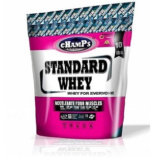                       CHAMPS NUTRITION Standard Whey 10Lb (4.5kg) Whey Protein (4500 g, CHOCOLATE)                                              
