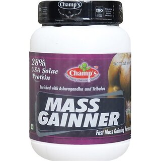                       CHAMPS NUTRITION Mass Gainer 500 gm Weight Gainers/Mass Gainers (0.5 kg, CHOCOLATE, Butter scotch)                                              