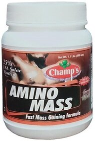 CHAMPS NUTRITION AMINO MASS 500G Weight Gainers/Mass Gainers (500 g, CHOCOLATE)
