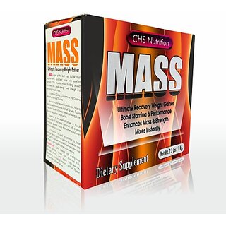                       CHS nutrition Mass 3 kg ( Real muscle mass gainer) (1KG*3PACK) Weight Gainers/Mass Gainers (3 kg, CHOCOLATE)                                              