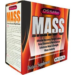                       CHS nutrition Mass 1 kg ( Real muscle mass gainer) Weight Gainers/Mass Gainers (1 kg, CHOCOLATE)                                              
