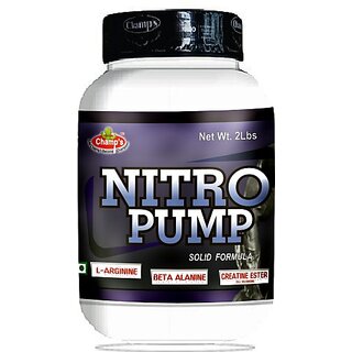                       CHAMPS NUTRITION Nitro Pump 2lbs (muscle,size gainer) Weight Gainers/Mass Gainers (0.9 kg, CHOCOLATE)                                              