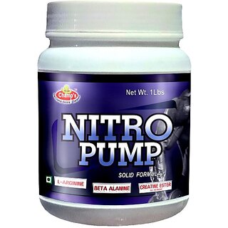                       CHAMPS NUTRITION Nitro Pump 1 lbs ( weight & muscle mass gaining formula) Weight Gainers/Mass Gainers (454 g, Chocolate)                                              