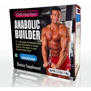                       CHS nutrition Anabolic builder 1 KG Weight Gainers/Mass Gainers (1 kg, Chocolate)                                              