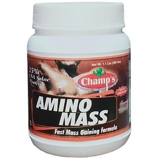                       CHAMPS NUTRITION AMINO MASS 500G Weight Gainers/Mass Gainers (500 g, CHOCOLATE)                                              