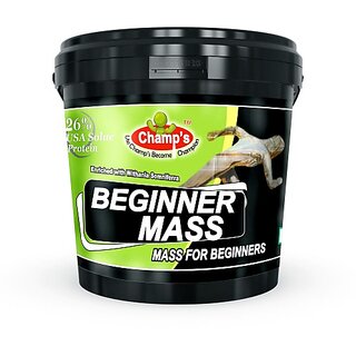                      CHAMPS NUTRITION BEGINNER MASS 5KG Weight Gainers/Mass Gainers (5 kg, CHOCOLATE)                                              
