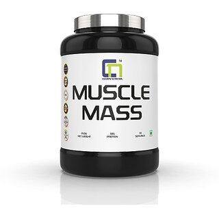                       CHAMPS NUTRITION MUSCLE MASS 4Lbs Weight Gainers/Mass Gainers (2 kg, MANGO)                                              