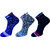 USOXO Soft Breathable Combed Cotton Ankle Socks For Men Pack Of 3 (Dark grey, Light gery, Navy blue) Elley Strip
