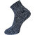 USOXO Soft Breathable Combed Cotton Ankle Socks For Men Pack Of 3 (Black) Neo Black