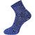 USOXO Soft Breathable Combed Cotton Ankle Socks For Men Pack Of 3 (Blue) Neo Blue