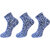 USOXO Soft Breathable Combed Cotton Ankle Socks For Men Pack Of 3 (Navy melange) Neo melange