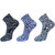 USOXO Soft Breathable Combed Cotton Ankle Socks For Men Pack Of 3 (Airforce blue,Black, Light grey) Neo Plax