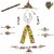 Kaku Fancy Dresses Krishna Jewellery (Bansuri, Mukut, Mala, Earrings, Bajuband, Patka  Belt)