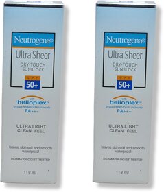 Neutrogena Ultra Sheer Dry-Touch Sunblock SPF 50+, 118ml (Pack of 2)