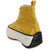 Mozafia Women Mustard Chain Strap Lilit Round Tip Plain Pattern Shoe