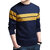 Leotude Men Blue Striped Cotton Blend Casual T-Shirt