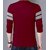 Leotude Men Maroon Striped Cotton Blend Casual T-Shirt